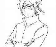 Coloriage Ma&icirc;tre ninja Kakashi debout