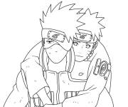 Coloriage Naruto sur le dos de Kakashi Hatake