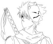 Coloriage et dessins gratuit Ninja Kakashi Anbu à imprimer