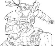 Coloriage Ninja Kakashi Hatake en position