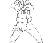Coloriage et dessins gratuit Portrait du ninja Kakashi Hatake à imprimer