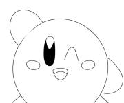 Coloriage clin d'&oelig;il Kirby