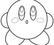 Coloriage Colorie Kirby facile