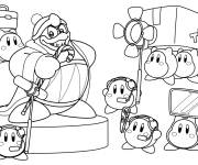 Coloriage Dedede avec son peuple
