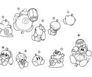 Coloriage Diff&eacute;rents Heroes Kirby