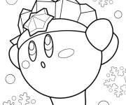 Coloriage Ice Kirby avec motifs