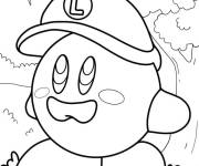 Coloriage Kirbi Luigi
