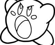 Coloriage Kirby a l'air s&eacute;rieux