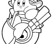 Coloriage Kirby à roulettes