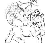 Coloriage Kirby aime les animaux