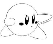 Coloriage Kirby au combat