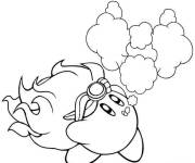 Coloriage Kirby Bowser en fumant