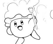 Coloriage et dessins gratuit Kirby content à imprimer