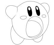 Coloriage Kirby cri grandement