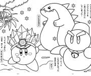 Coloriage Kirby d'animé japonais