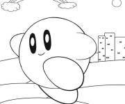 Coloriage et dessins gratuit Kirby dans la ville à imprimer