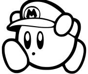 Coloriage Kirby de Mario