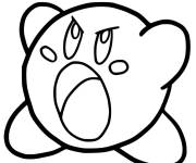 Coloriage kirby en col&egrave;re