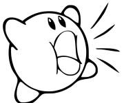 Coloriage Kirby en criant pour enfant