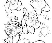Coloriage Kirby et les boules amusants