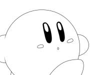 Coloriage Kirby facile