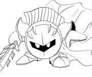 Coloriage Kirby, guerrier l&eacute;gendaire