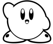 Coloriage Kirby l&egrave;ve sa patte