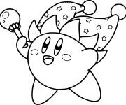 Coloriage Kirby magicien