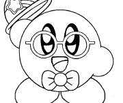 Coloriage et dessins gratuit Kirby mignon enl&egrave;ve son chapeau à imprimer