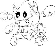 Coloriage Kirby pr&ecirc;t pour attaquer