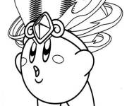 Coloriage Kirby rose flou