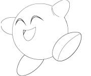 Coloriage Kirby saute de joie