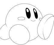 Coloriage Kirby se repose