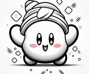 Coloriage Kirby souriant mignon