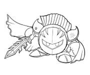 Coloriage Kirby Star Mega Knight
