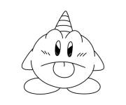 Coloriage Kirby tirant la langue