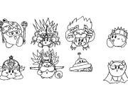 Coloriage Le monde de Kirby en Manga