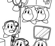 Coloriage Le studio de télé Kirby