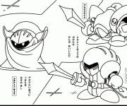 Coloriage Soldat Kirby en armure