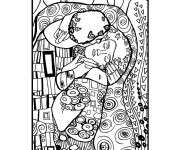 Coloriage Klimt à décorer