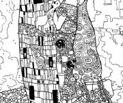 Coloriage Klimt Amour