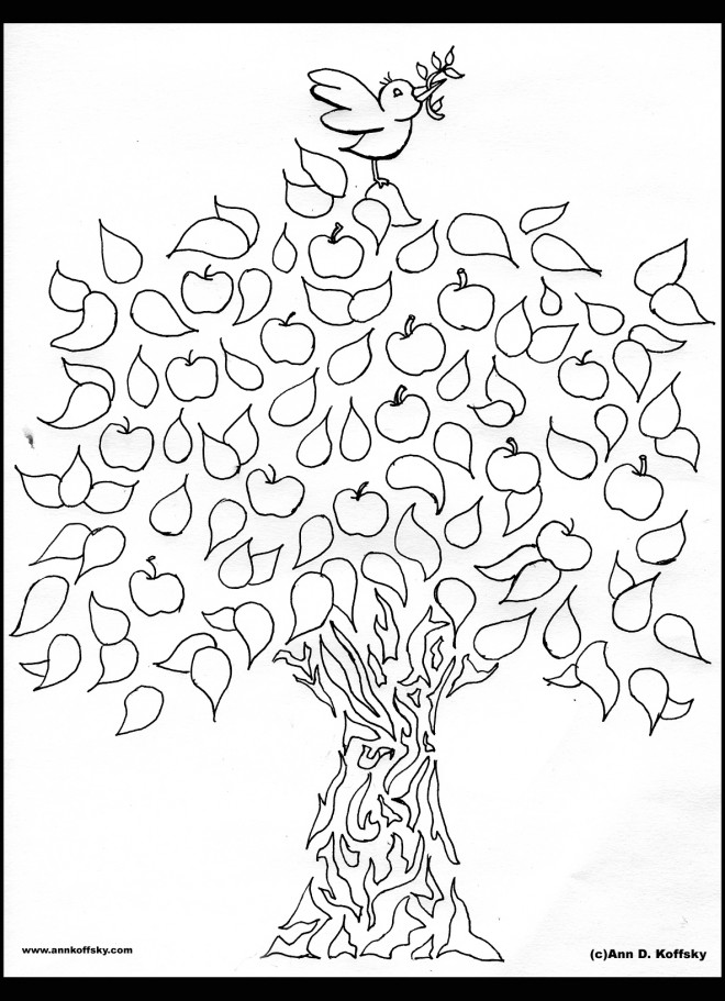 Coloriage et dessins gratuits Klimt Oiseau sur L'arbre à imprimer