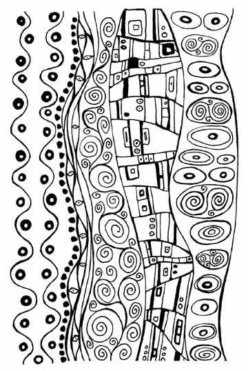 Coloriage et dessins gratuits Tableau Klimt extraordinaire à imprimer