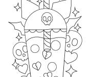 Coloriage Boba Kuromi imprimable