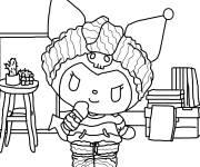 Coloriage Diable Kuromi dans la maison
