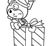 Coloriage et dessins gratuit Kuromi avec un cadeau à imprimer