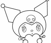 Coloriage Kuromi charmante fille en maternelle