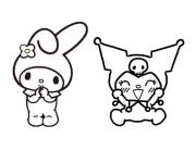 Coloriage Kuromi charmante lapine de Sanrio