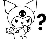 Coloriage Kuromi confus