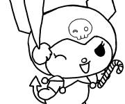 Coloriage Kuromi de No&euml;l